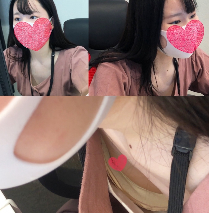 【胸ちら/乳首】会社内・事務の女の子-大卒2年目＆**さん-【丸見え】 - FC2 Vídeo Adulto
